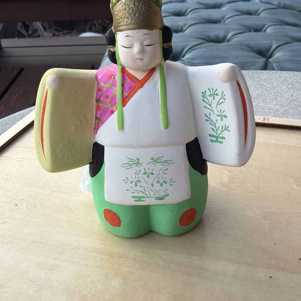 Dorei Ceramic Doll Vintage Japanese Clay Bell